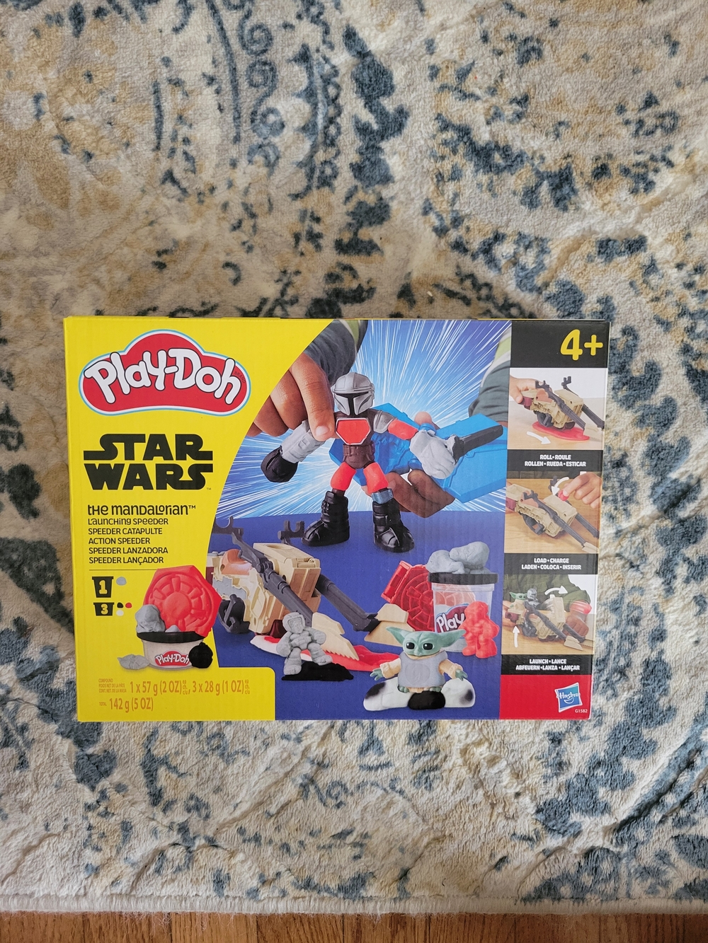 NWT PlayDohStar Wars The Mandalorian Launching Speeder Toy Set -/Red/Blue/4+